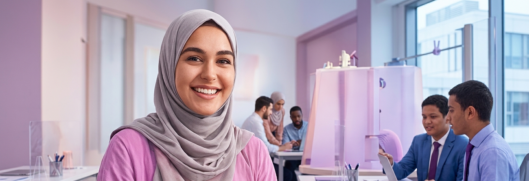 Une enseignante souriante