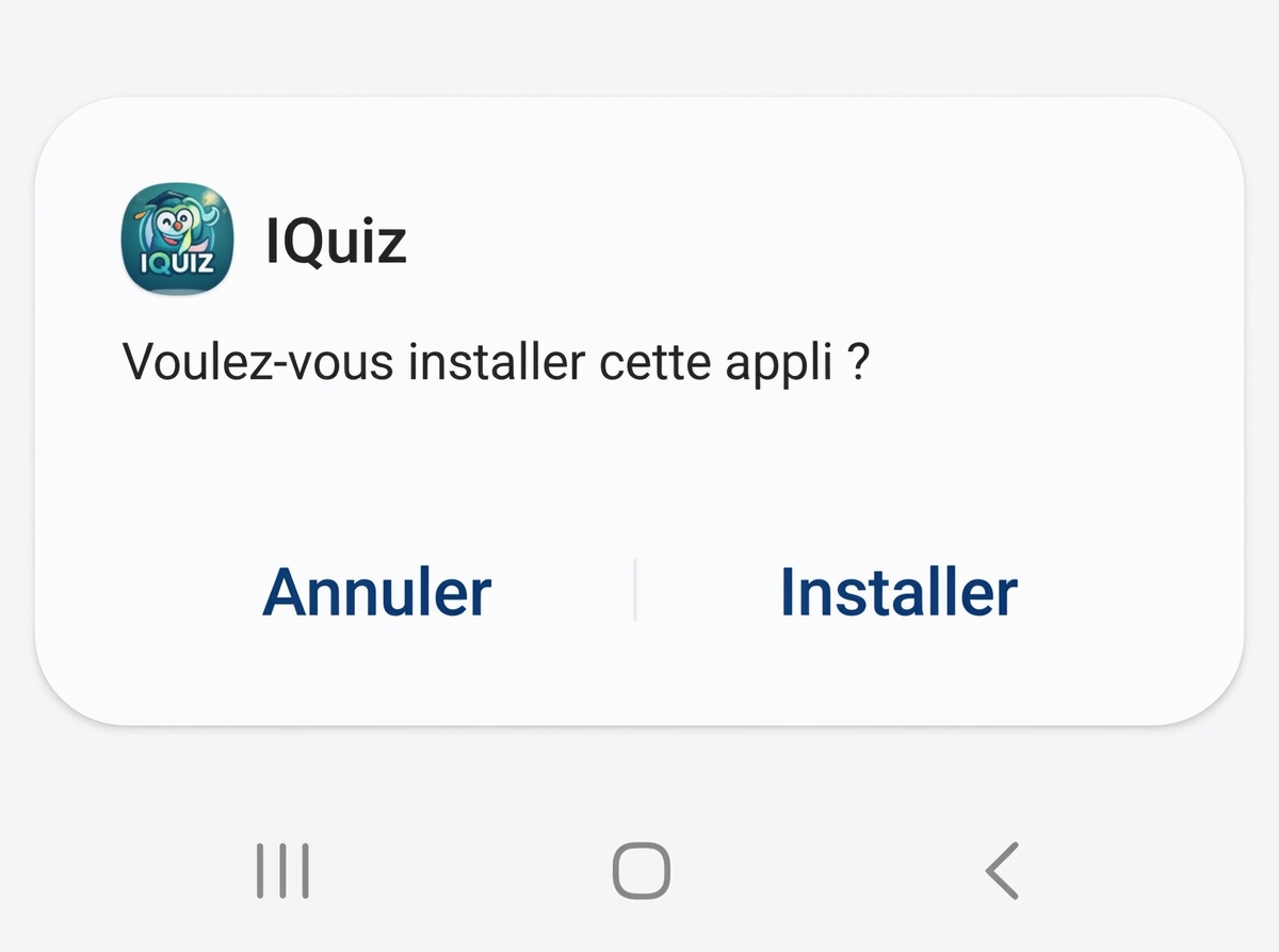 Voulez-vous installer cette appli ?